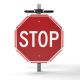 30" Solar Flashing LED Octagon Retrofit Kit for Traffic Safety Signs
